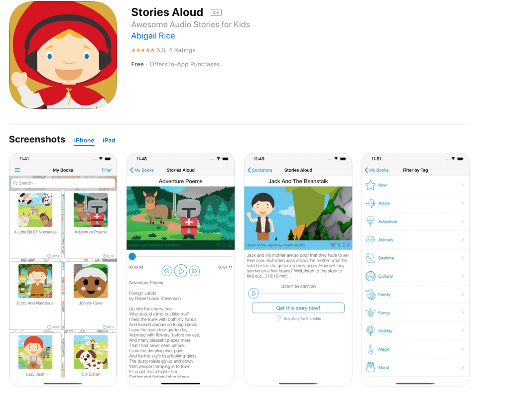 Stories Aloud on the App Store